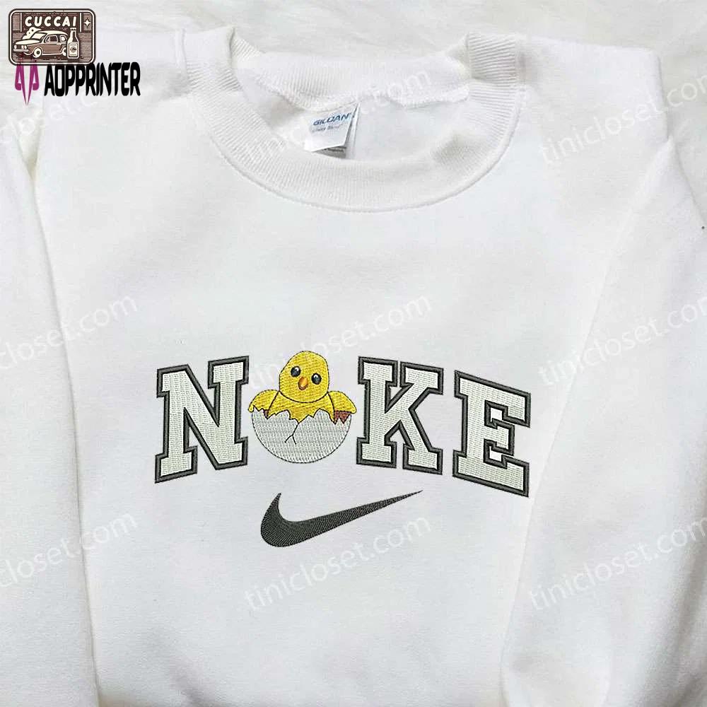 Nike x chick hatching embroidered shirt: animal & custom design for unique style Embroidered Shirt
