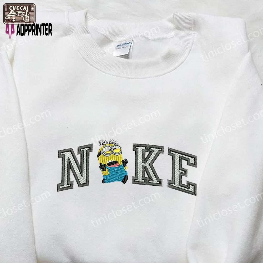 Nike x dave minion embroidered collection: hoodie sweatshirt t-shirt – cartoon apparel for minion fans Embroidered Shirt