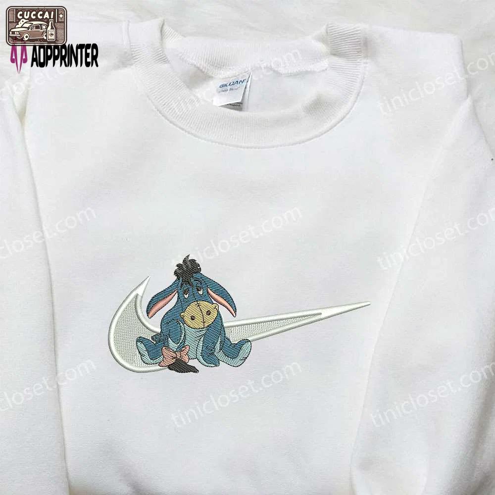 Nike x eeyore swoosh & winnie the pooh embroidered shirt: custom nike design Embroidered Shirt