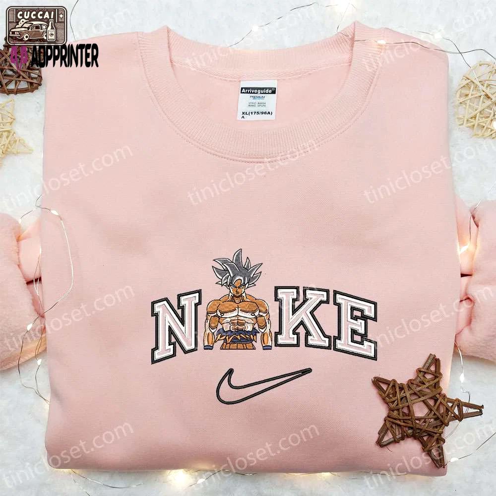 Nike x goku ultra instinct anime shirt & dragon ball hoodie custom embroidered t-shirt Embroidered Shirt