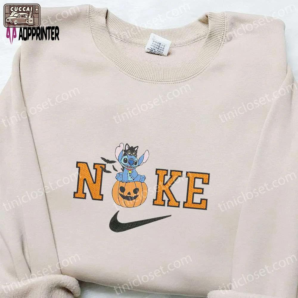 Nike x halloween pumpkin stitch hoodie: disney embroidered sweatshirt best gifts for halloween lovers Embroidered Shirt