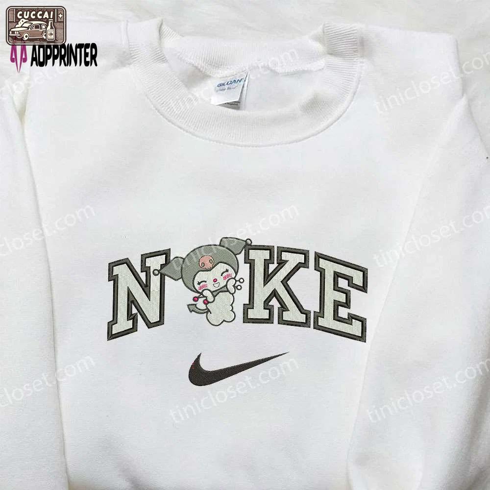 Nike x happy kuromi cartoon embroidered shirt: fun and stylish nike inspired apparel Embroidered Shirt