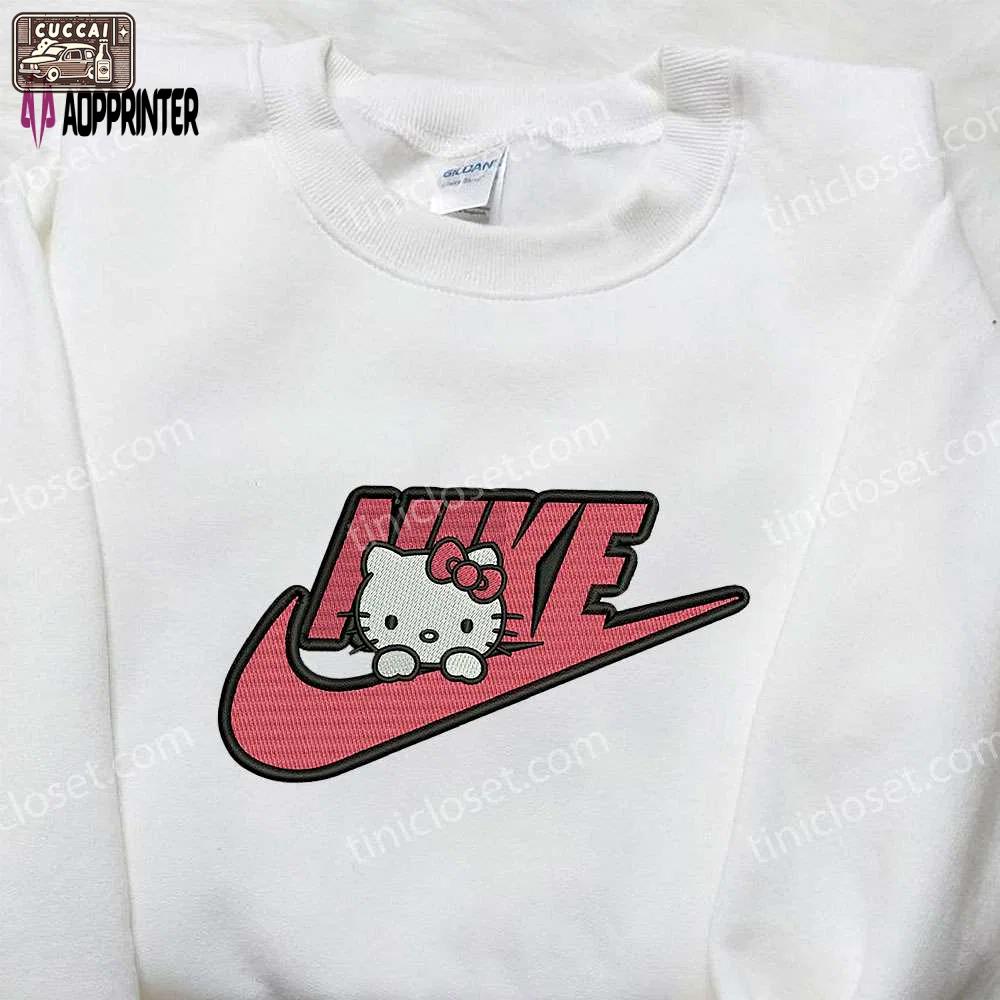 Nike x hello kitty embroidered shirt & custom sweatshirt: cute gifts for her Embroidered Shirt