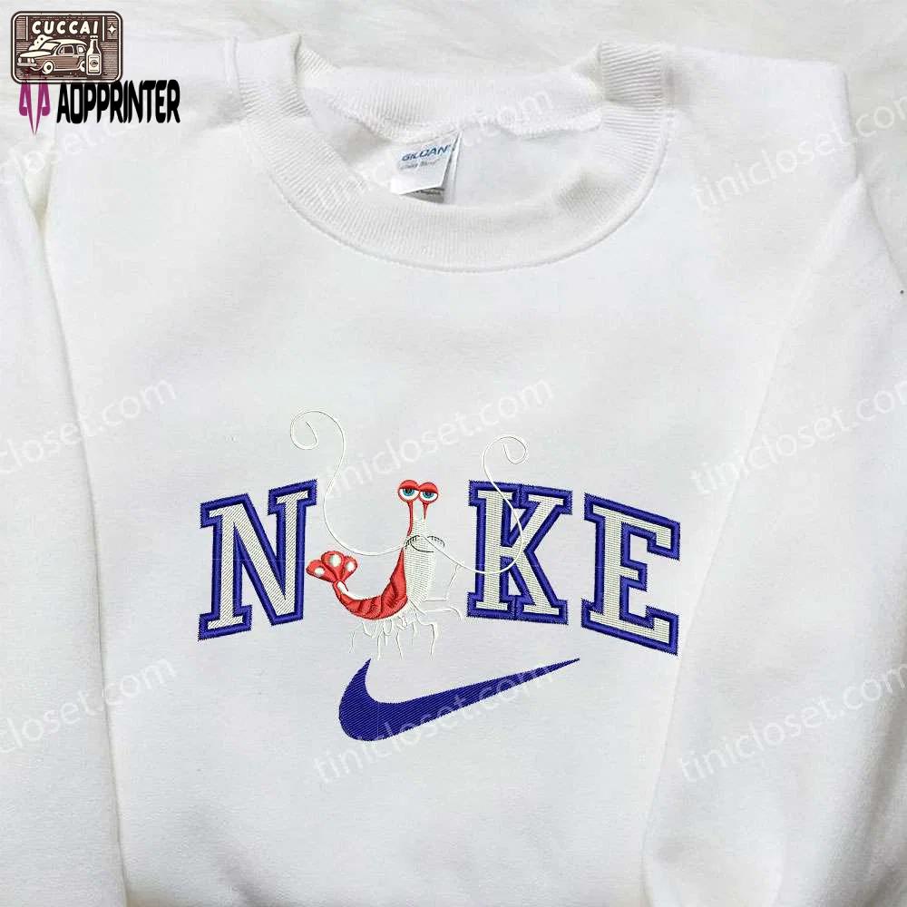Nike x jacques finding nemo embroidered shirt – cartoon and nike logo design Embroidered Shirt