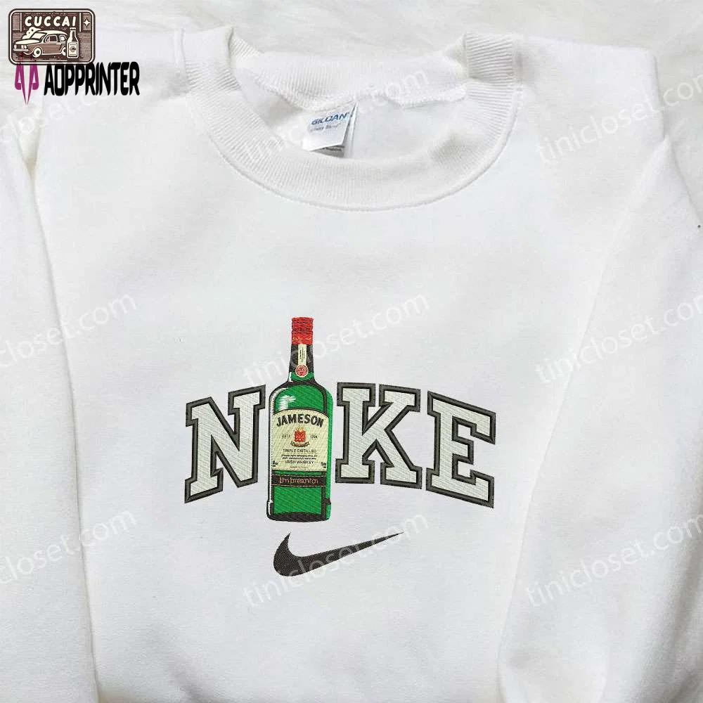 Nike x jameson bottle embroidered shirt – customized favor drinking tee Embroidered Shirt