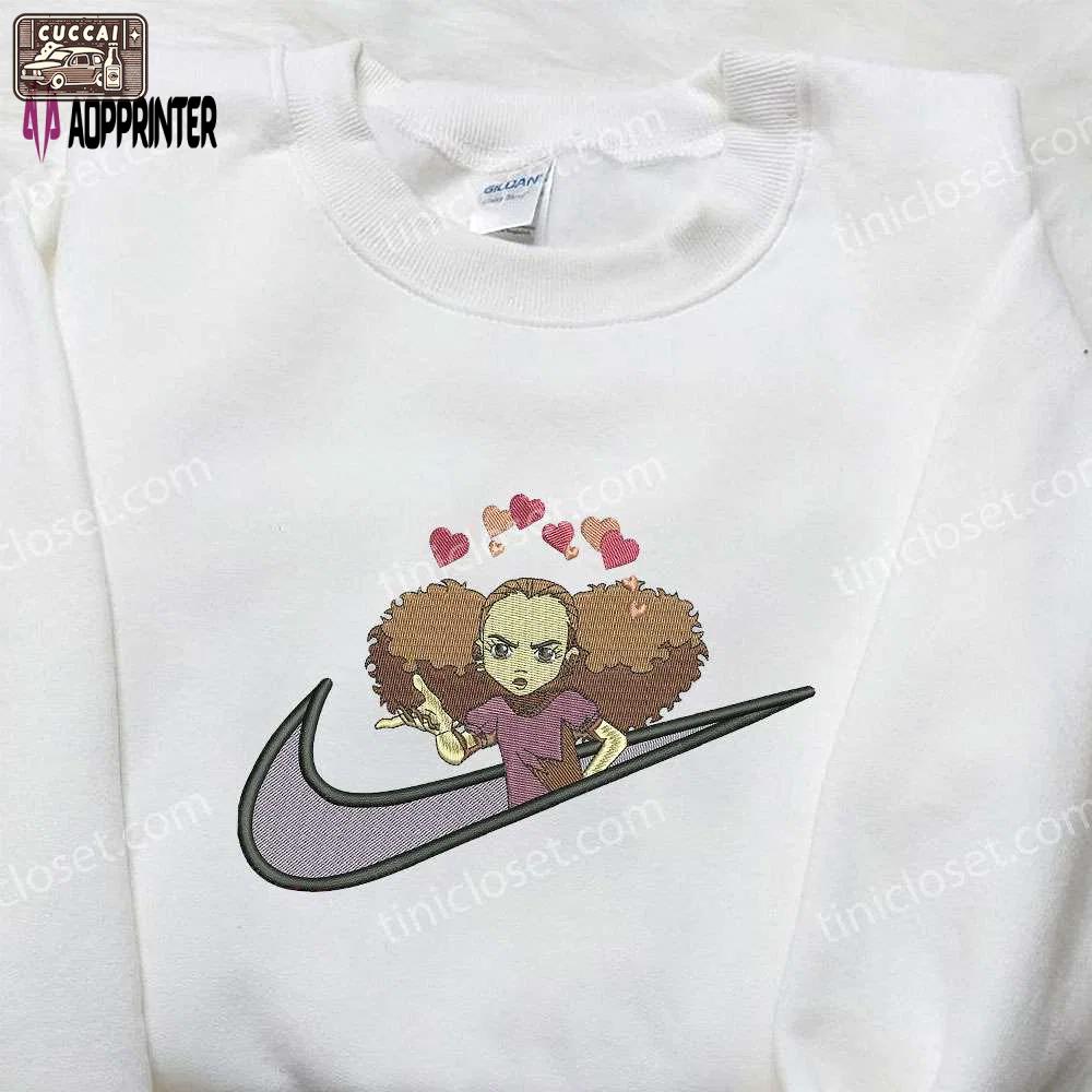 Nike x jazmine dubois embroidered shirt: the boondocks inspired design Embroidered Shirt