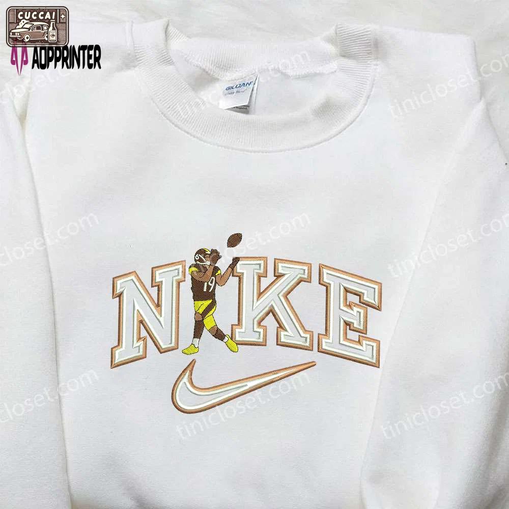Nike x juju smith schuster & england patriots nfl embroidered shirt – stylish and authentic gear Embroidered Shirt