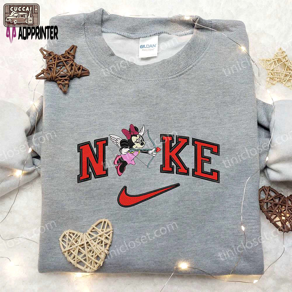 Nike x minnie cupid embroidered shirt – walt disney custom design Embroidered Shirt