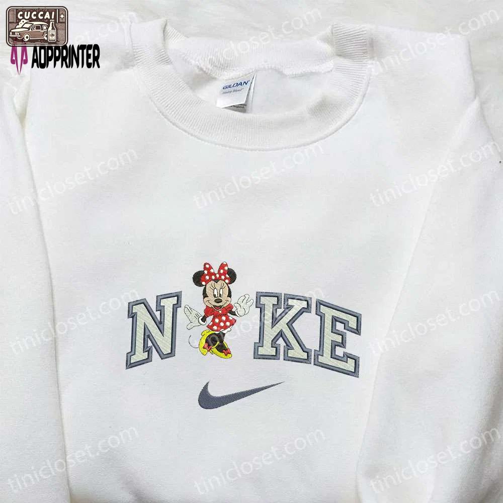 Nike x minnie mouse embroidered hoodie & sweatshirt: disney characters inspired apparel Embroidered Shirt
