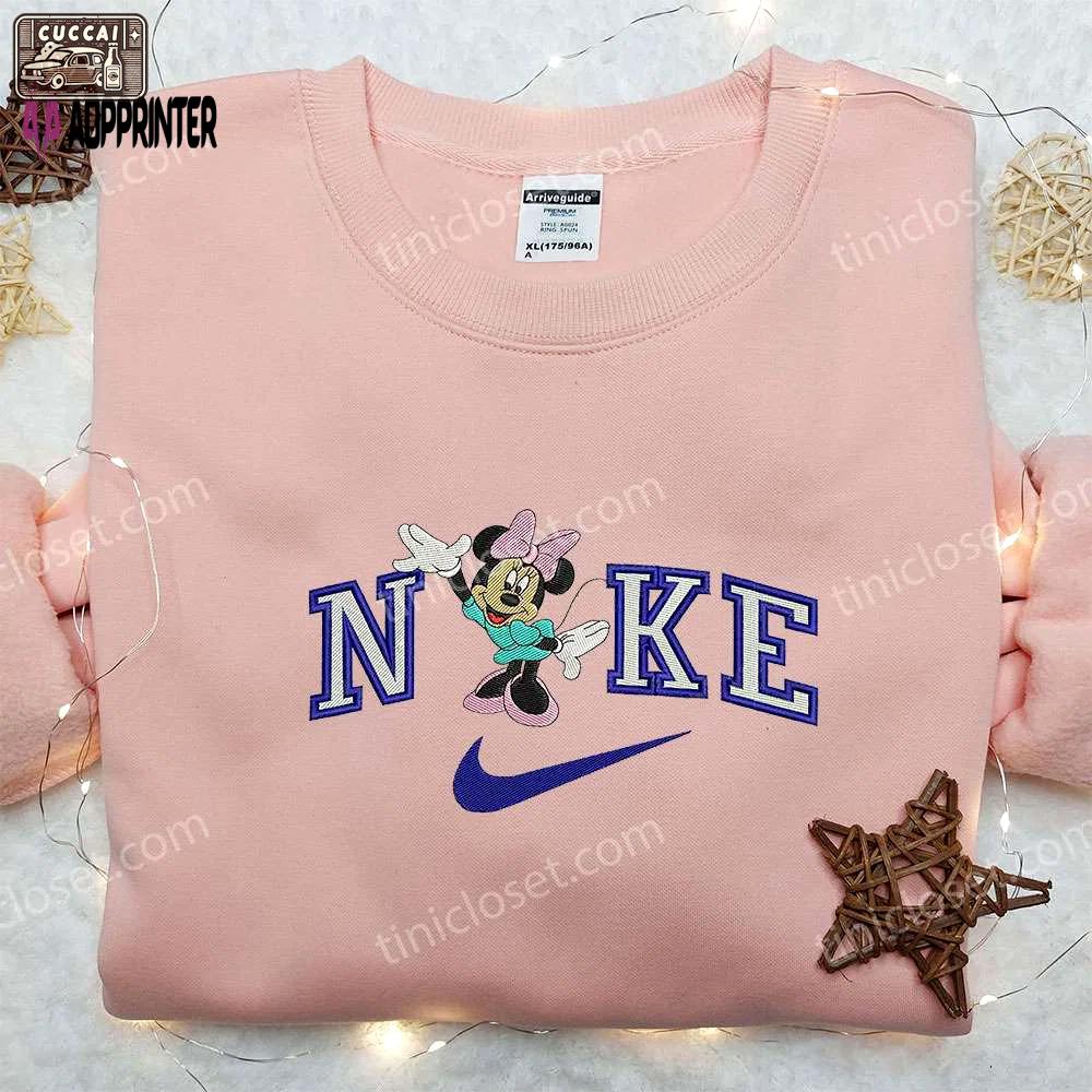 Nike x minnie mouse love hearts embroidered shirt walt disney inspired tee Embroidered Shirt