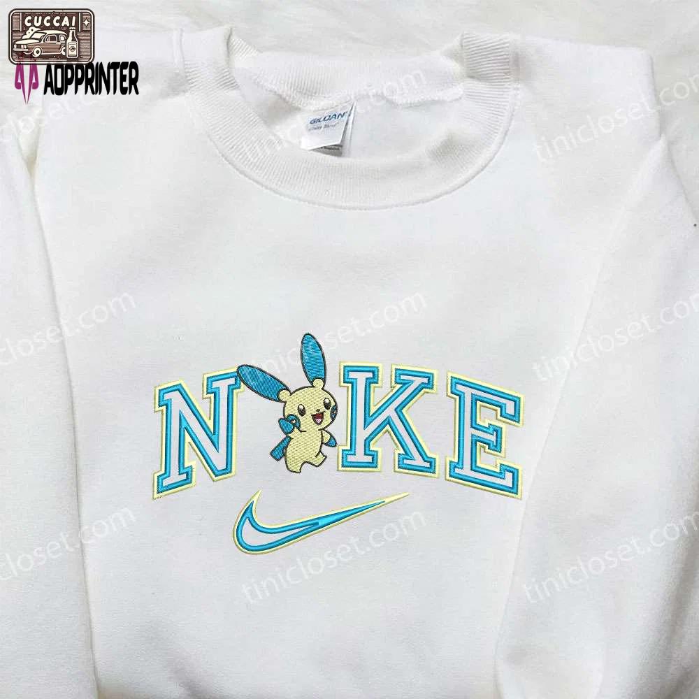 Nike x minun pokemon embroidered shirt – anime fan s must-have! Embroidered Shirt