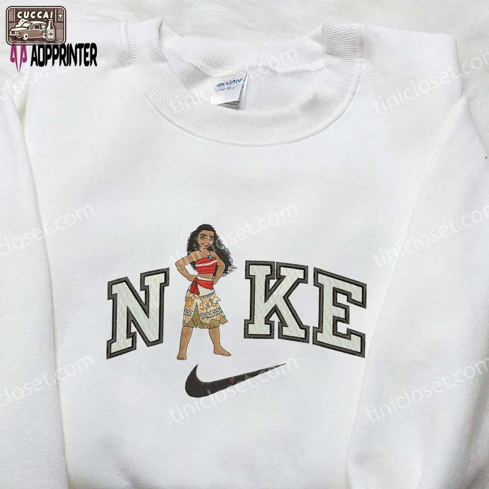 Nike x moana embroidered shirt: disney-inspired nike tee with moana theme Embroidered Shirt