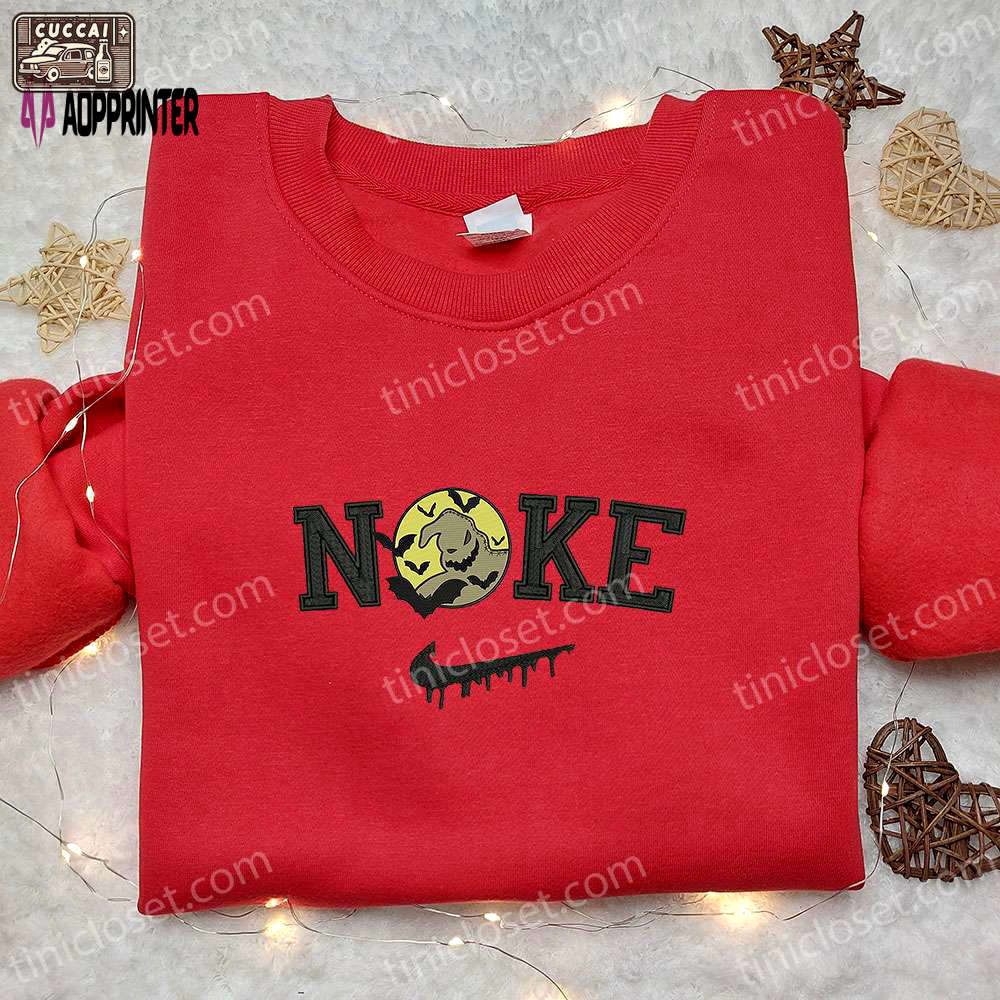Nike x oogie boogie nightmare before christmas embroidered shirt: cool halloween apparel Embroidered Shirt