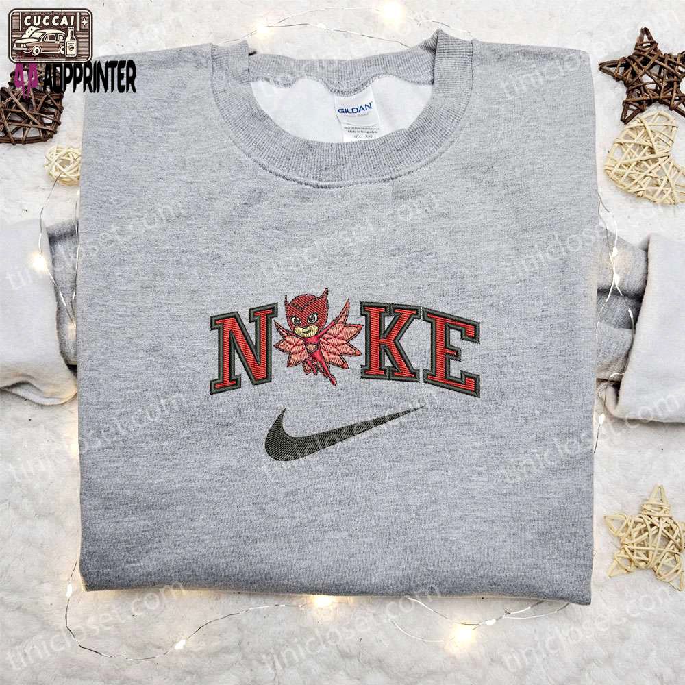 Nike x owlette cartoon hoodie disney characters & inspired embroidered shirt collection Embroidered Shirt