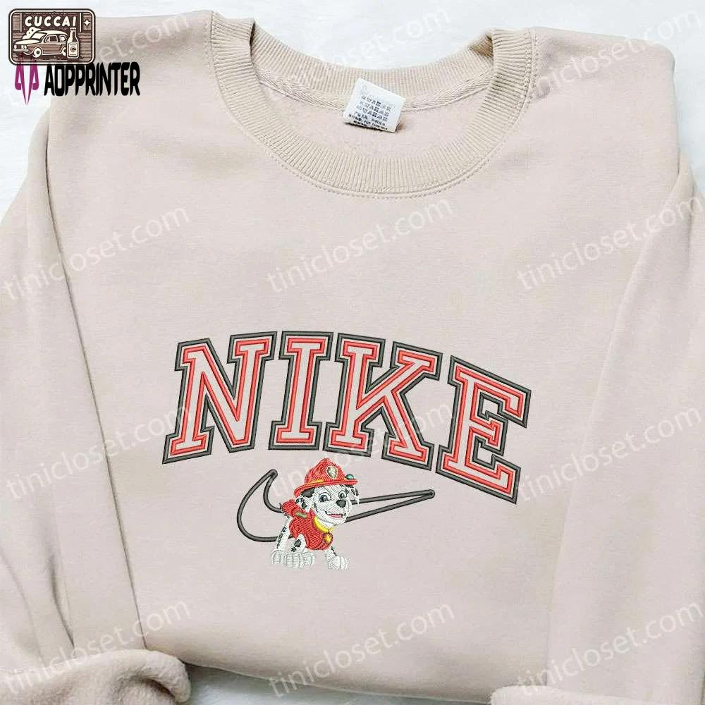 Nike x paw cartoon embroidered shirt: paw patrol inspired t-shirt Embroidered Shirt