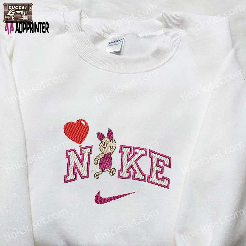 Nike x piglet balloon cartoon embroidered shirt disney characters t-shirt Embroidered Shirt
