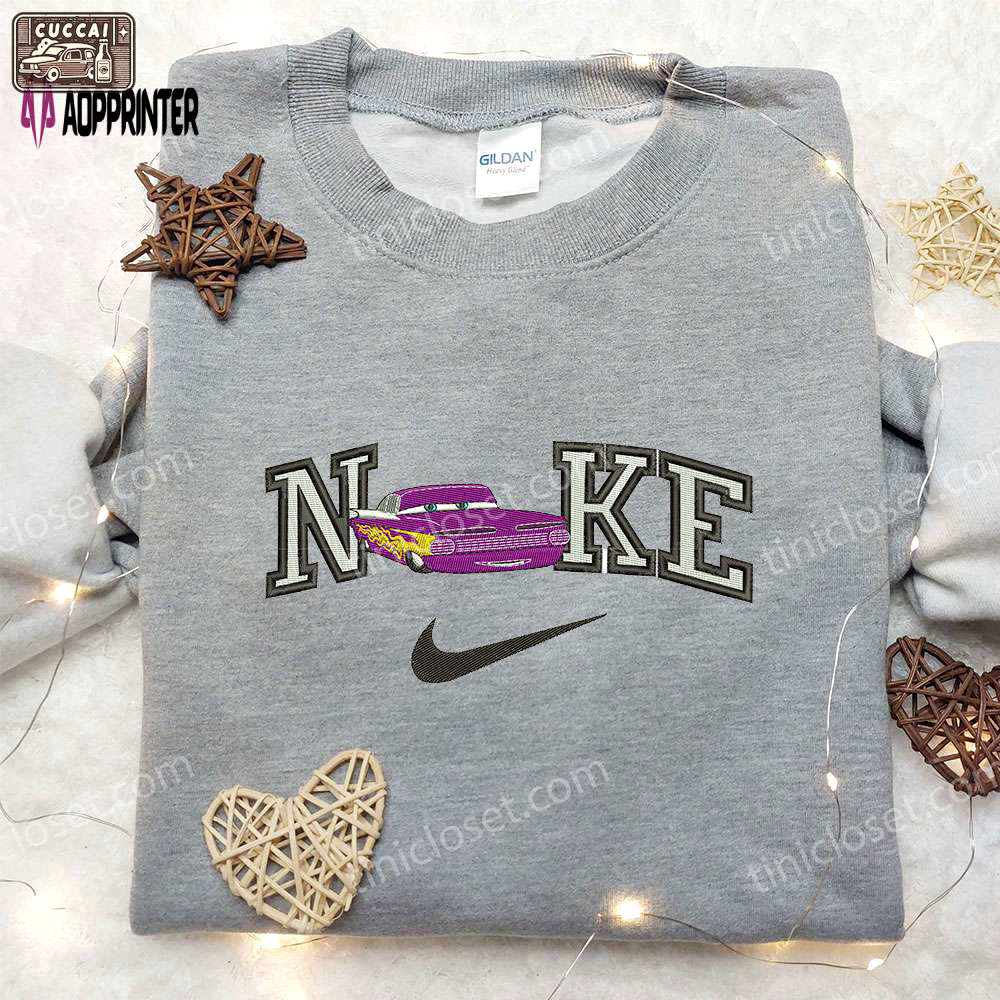 Nike x ramone embroidered sweatshirt pixar cars disney shirt nike inspired embroidered shirt Embroidered Shirt