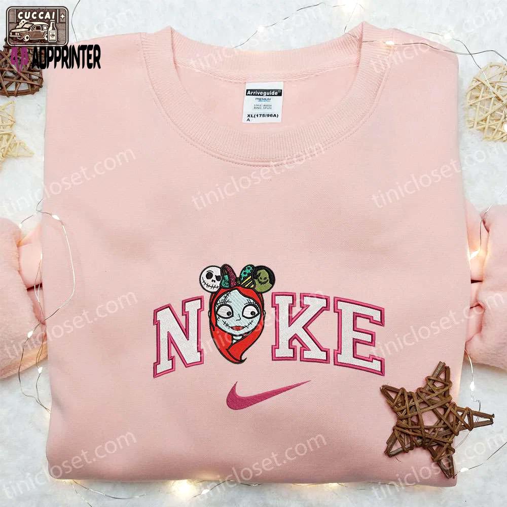 Nike x sally embroidered sweatshirt: the nightmare before christmas shirt – best halloween gift Embroidered Shirt