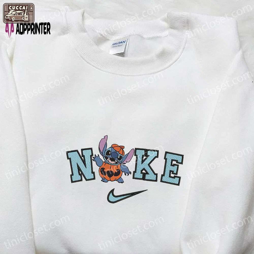 Nike x stitch pumpkin embroidered t-shirt & hoodie: perfect family gifts Embroidered Shirt