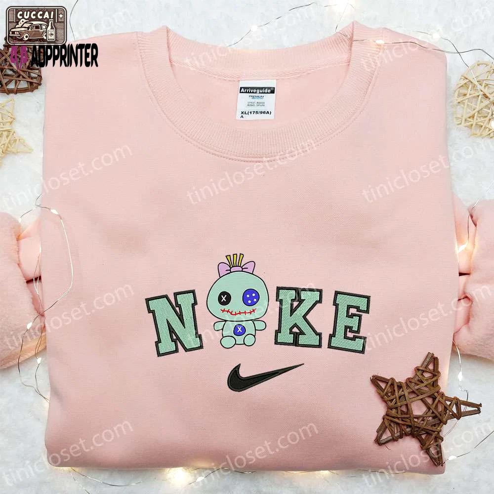 Nike x trapos lilo & stitch embroidered hoodie – adorable halloween shirt & custom sweatshirt Embroidered Shirt