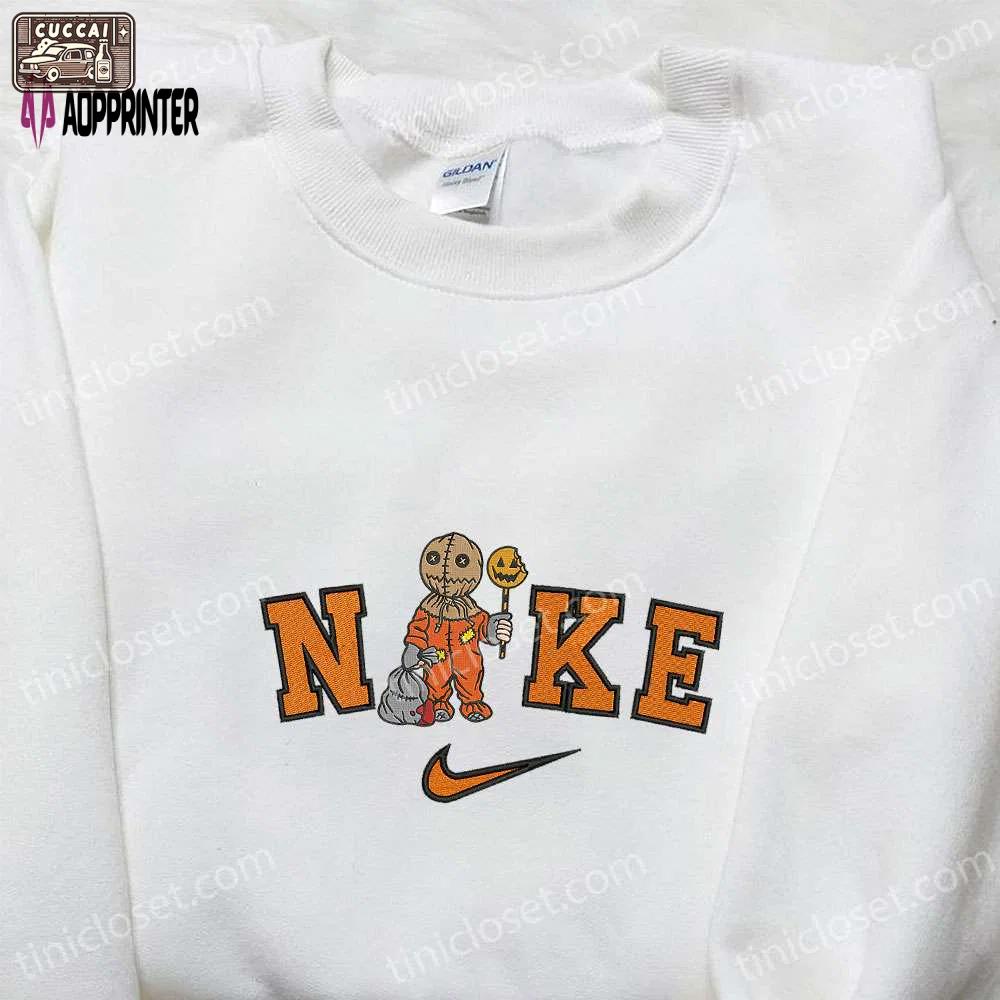 Nike x trick r treat sam embroidered hoodie: horror movie character sweatshirt & custom t-shirt Embroidered Shirt