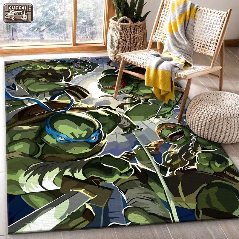 Ninja turtles area rug living room and bed room rug rug regtangle carpet floor decor home decor Rectangle Rug