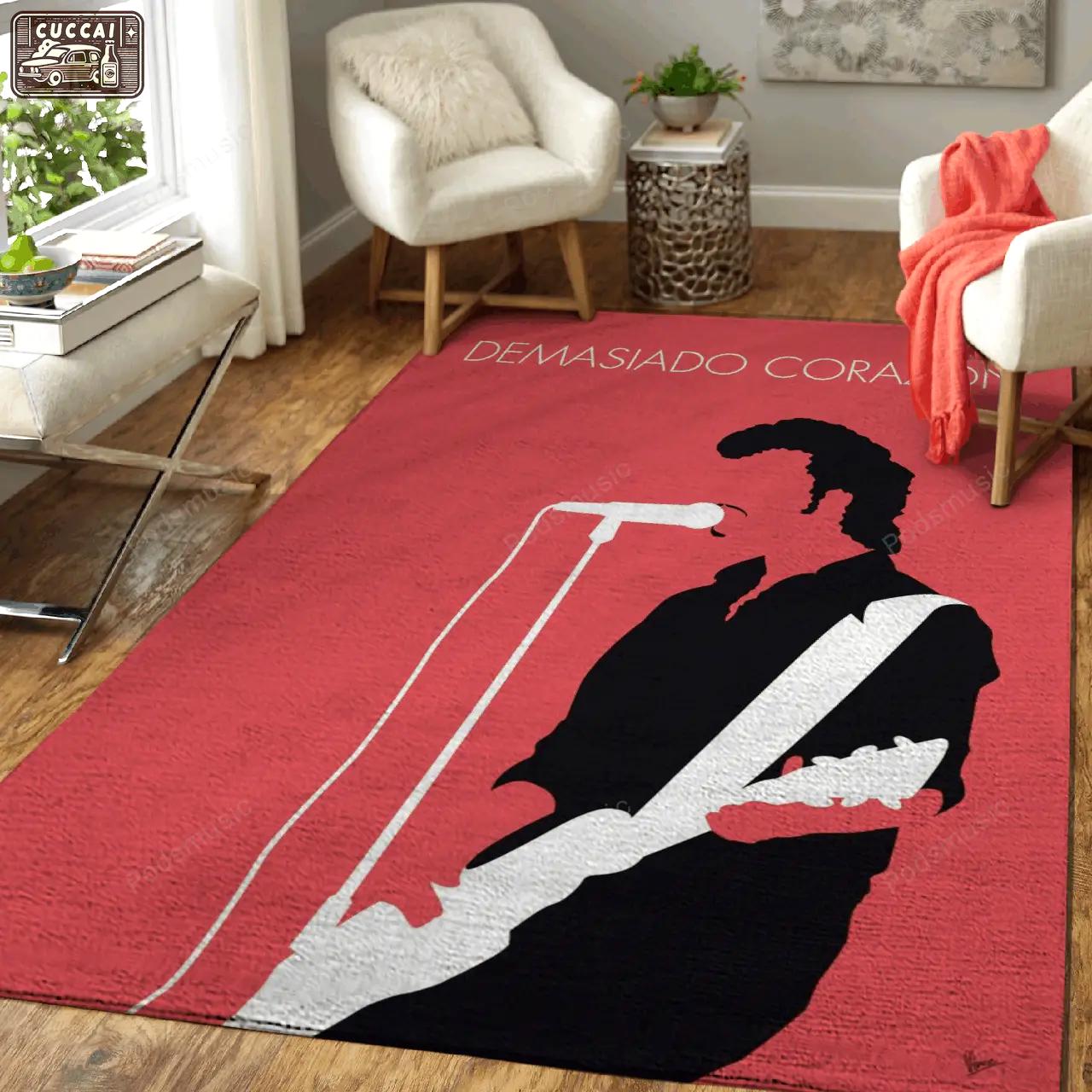 No052 my mink de ville minimal music artwork. where ange minimal music artworks art for fans area rug living room carpet Rectangle Rug