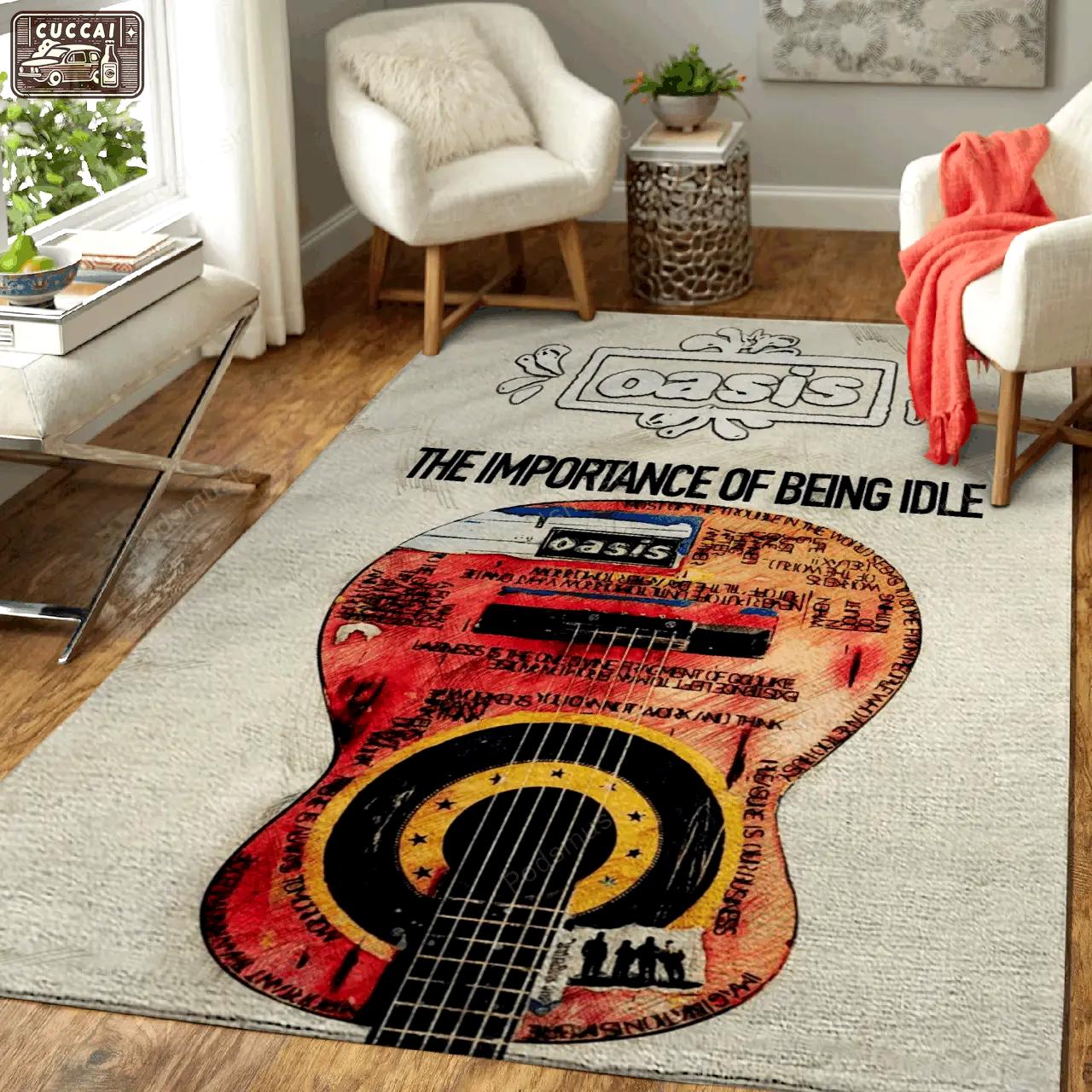 Oasis music art for fans area rug living room carpet rug regtangle carpet floor decor home decor Rectangle Rug