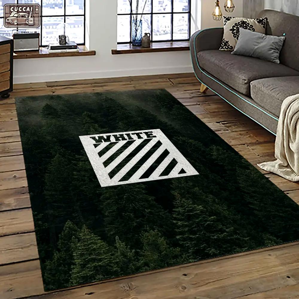 Off white fashion carpet rectangle area rug for living room bedroom decor owt34 Rectangle Rug