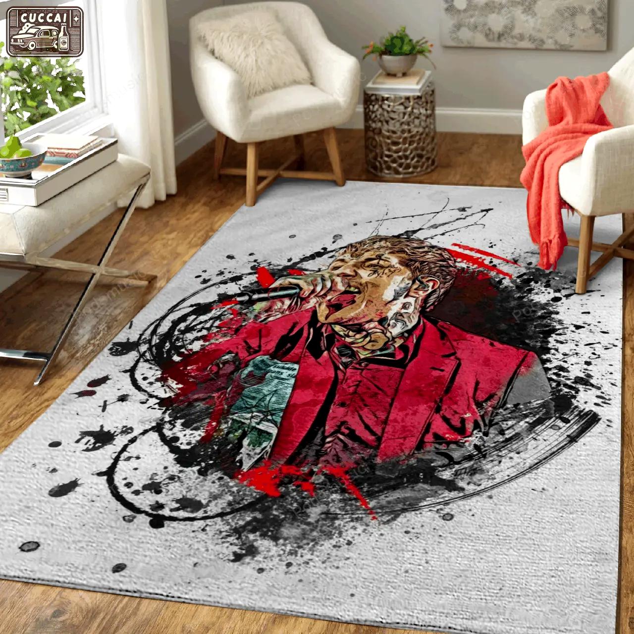 Oliver sykes bmth abstract music splash art for fans area rug living room carpet rug regtangle carpet floor decor home decor Rectangle Rug