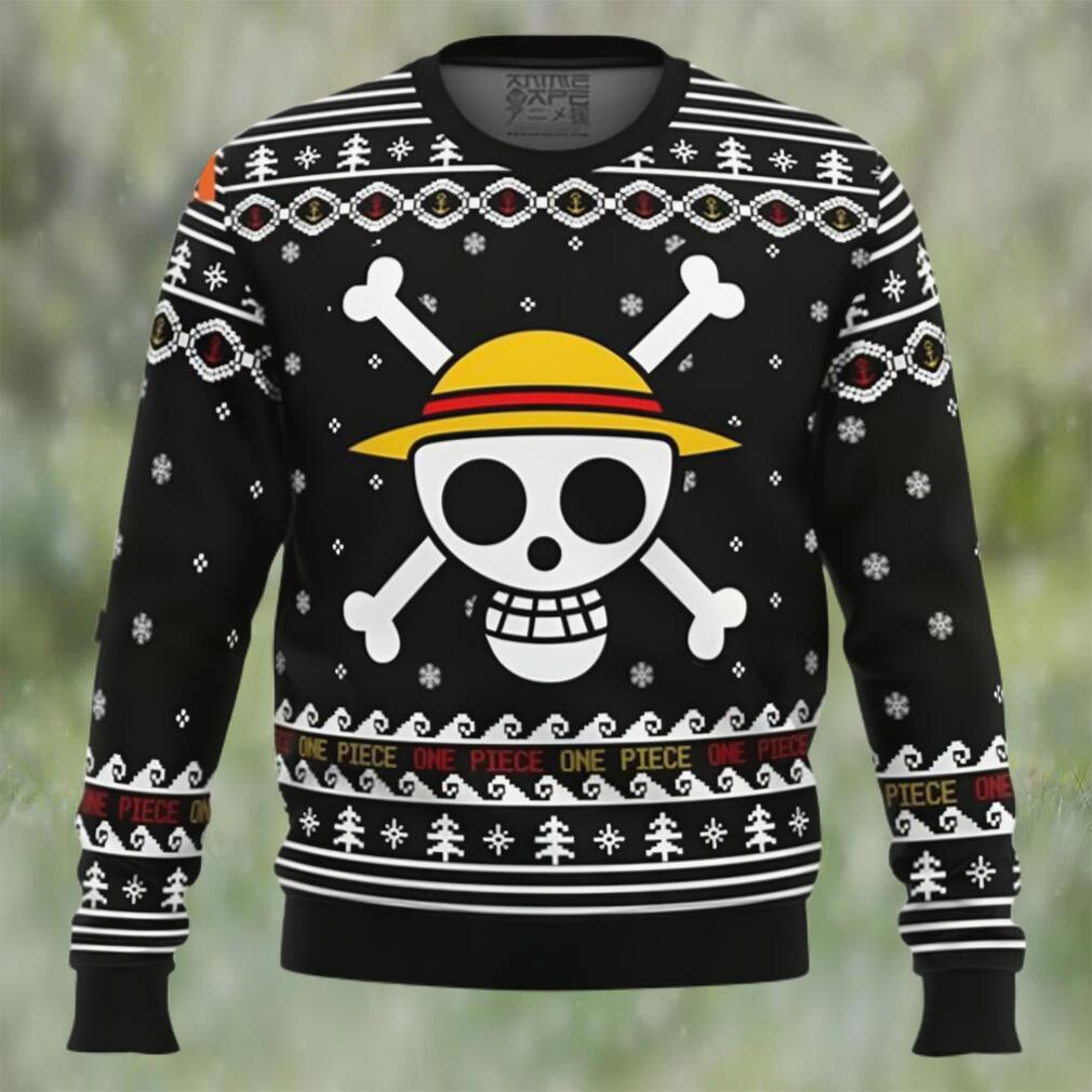 One piece straw hat pirates christmas ugly christmas sweater Christmas Ugly Sweater