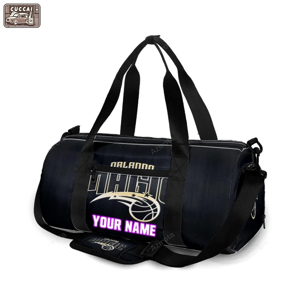 Orlando magic black wood personalized name travel bag gym bag 1298 Travel Bag