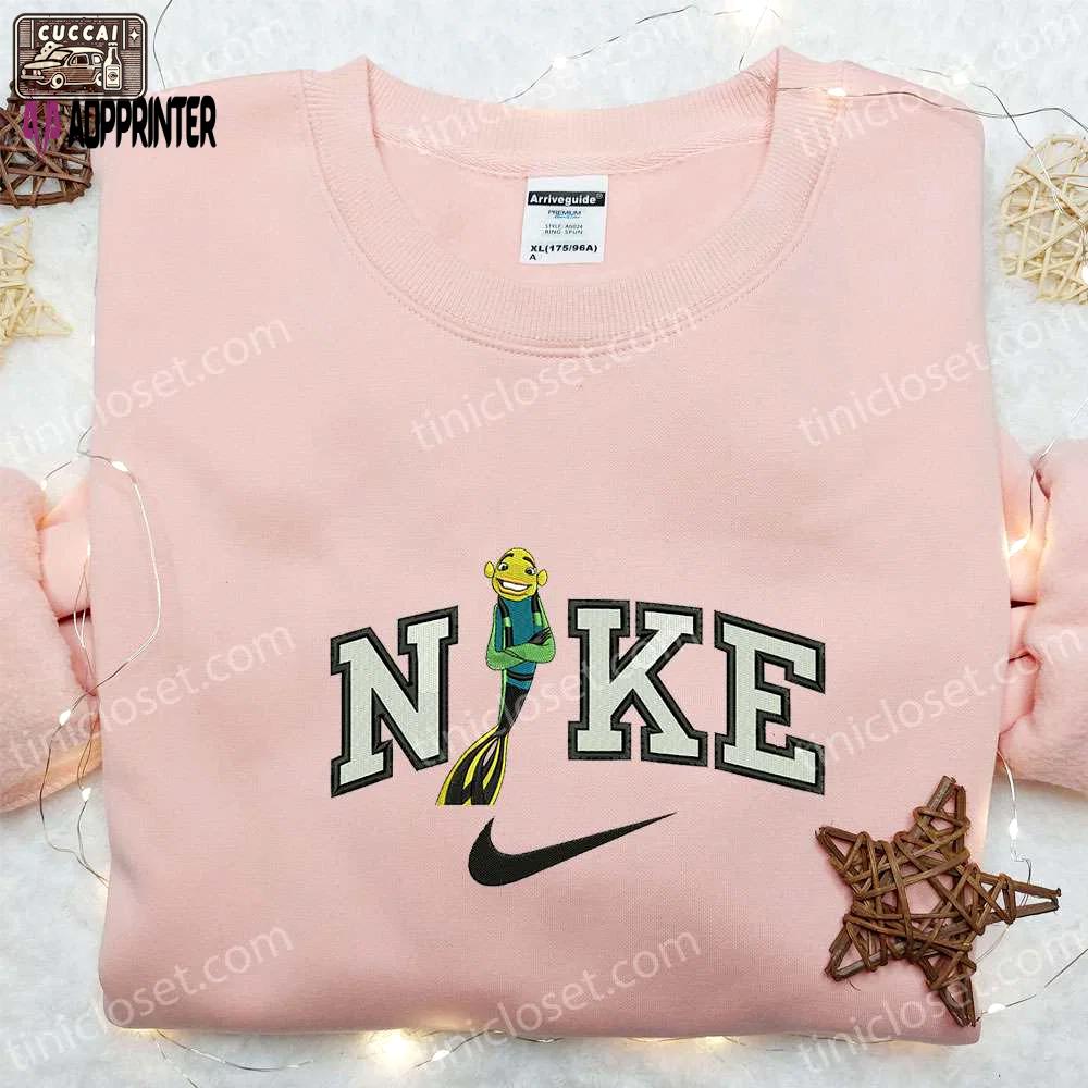 Oscar x nike cartoon embroidered hoodie + shark tale & nike inspired shirts Embroidered Shirt