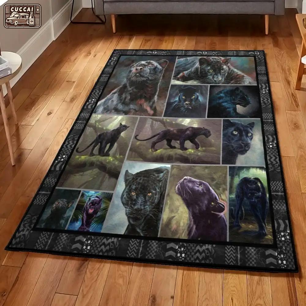 Panther kitchen rugs, panther rug Rectangle Rug