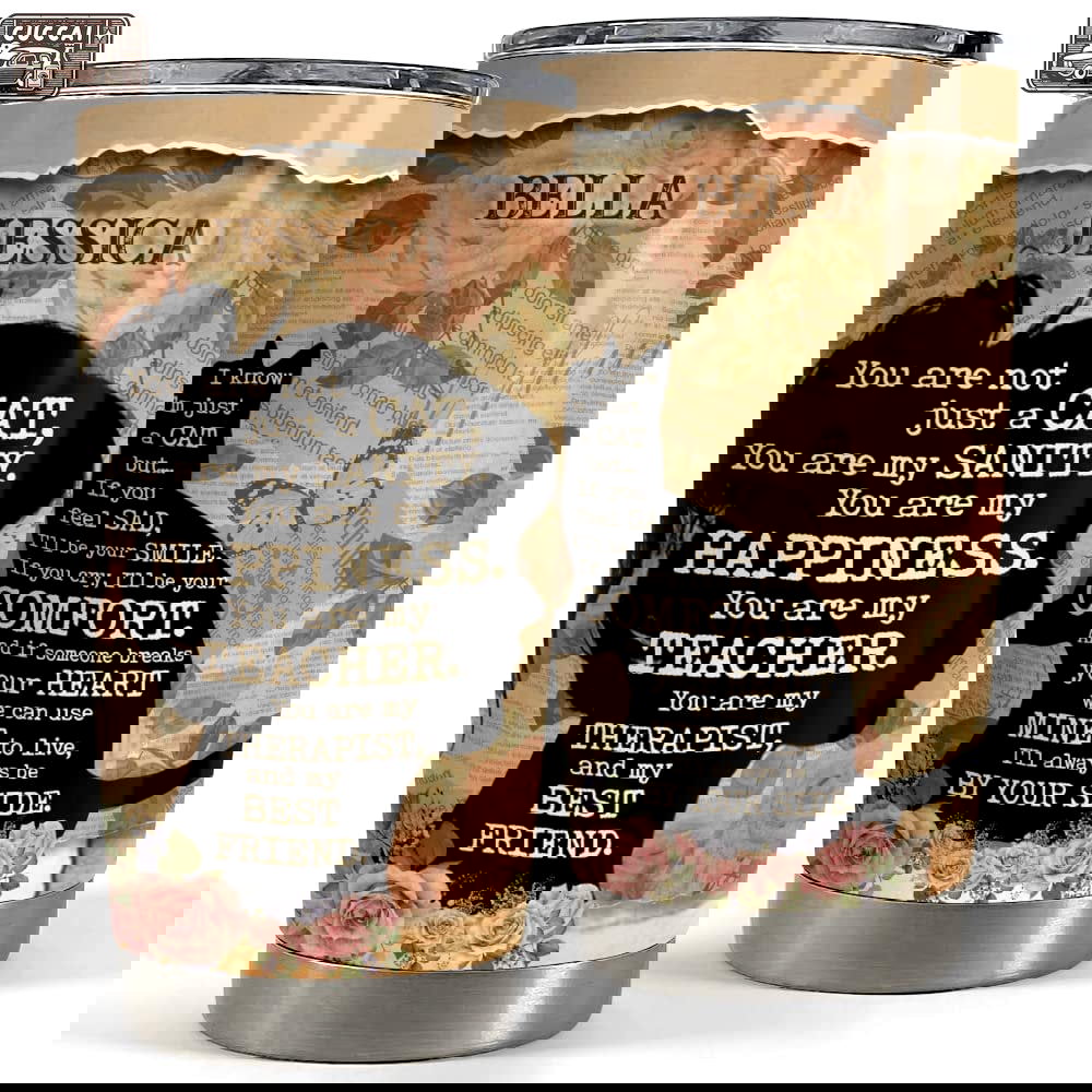 Personalized cat tumbler stainless steel for animal lover best gift Personalized Tumbler