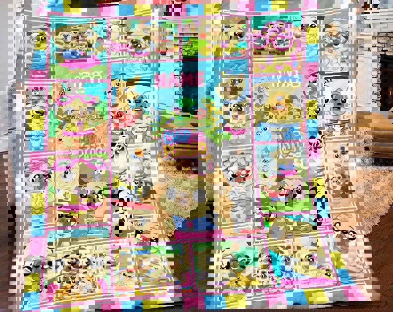 Personalized chip and potato blanket, chip and potato fleece blanket, chip and potato couch sofa blanket, chip and potato gift for kids Quilt Blanket