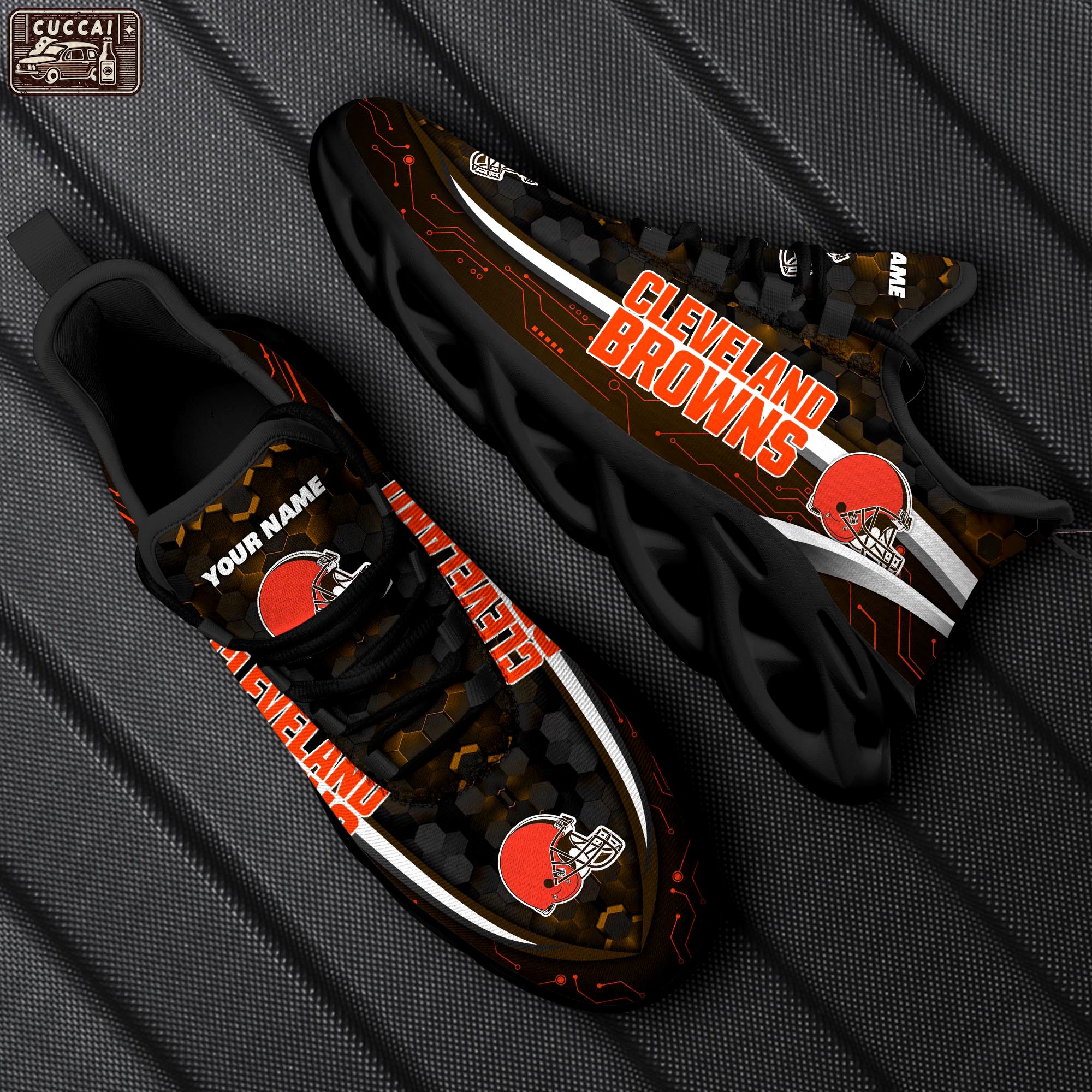 Personalized cleveland browns football team max soul shoes Max Soul Shoes