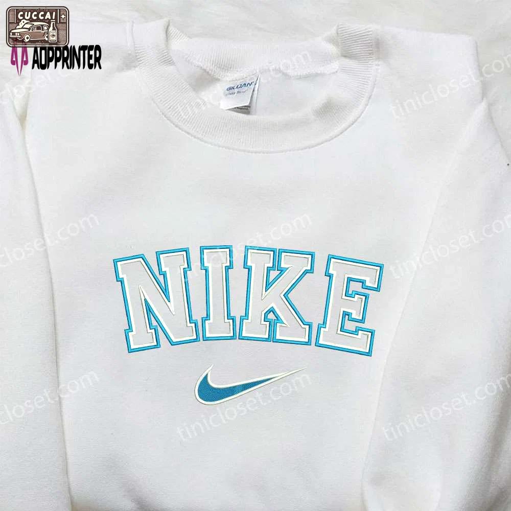 Personalized nike embroidered sweatshirt: unique gift for family Embroidered Shirt