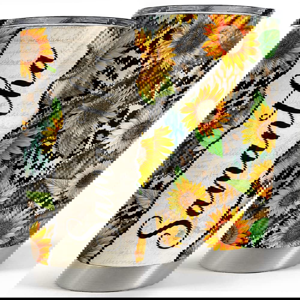 Personalized sunflower tumbler keep your face towards the sunshine Personalized Tumbler