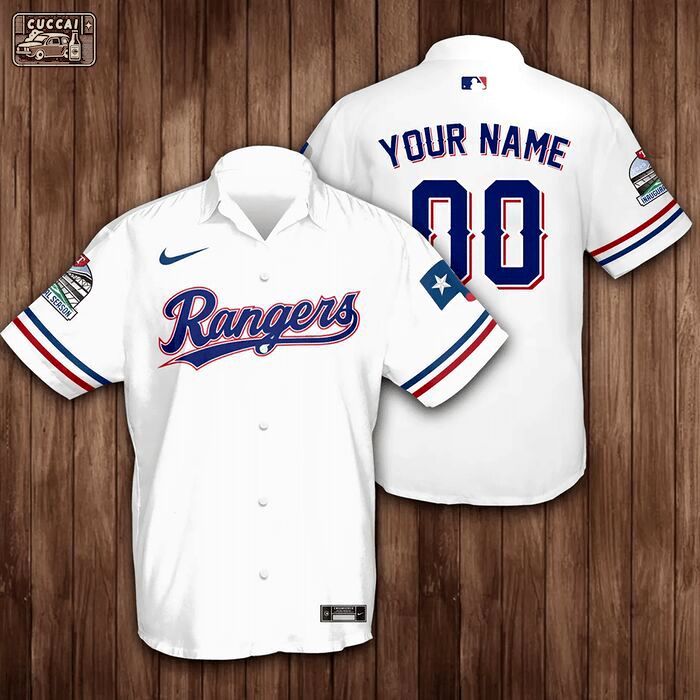 Personalized texas rangers baseball 3d hawaiian shirt Hawaii Shirt Shorts & Flip Flops