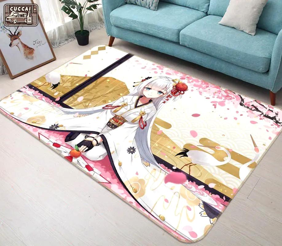 Petal girl anime 1 area rug living room and bed room rug rug regtangle carpet floor decor home decor Rectangle Rug