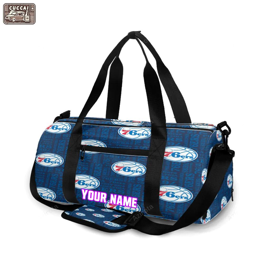 Philadelphia 76ers 10 personalized name travel bag gym bag 2183 Travel Bag