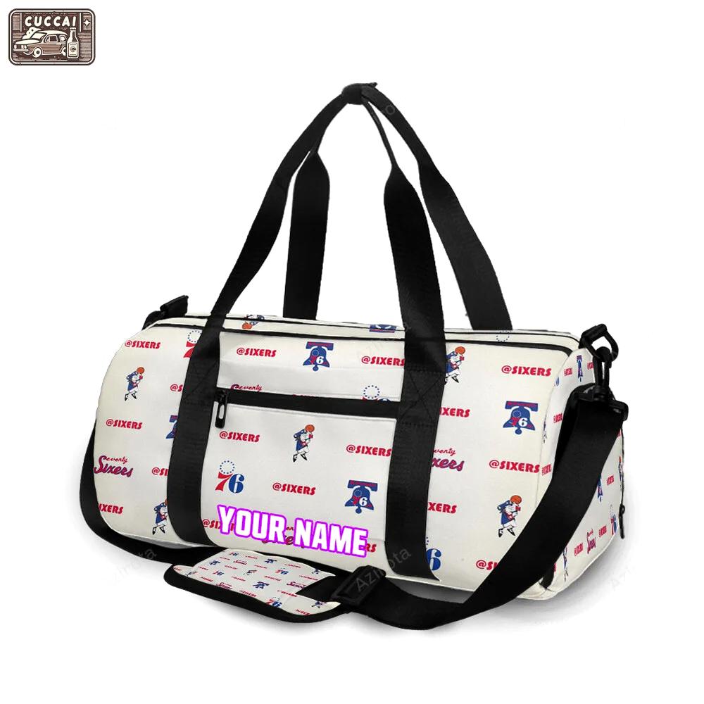 Philadelphia 76ers 3 personalized name travel bag gym bag 2199 Travel Bag