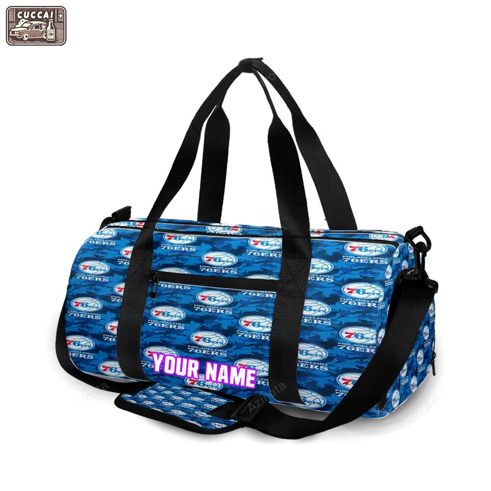 Philadelphia 76ers 6 personalized name travel bag gym bag 2203 Travel Bag