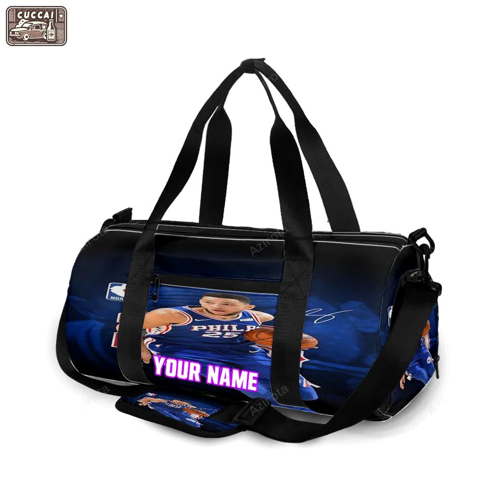 Philadelphia 76ers ben simmons1 personalized name travel bag gym bag 2219 Travel Bag