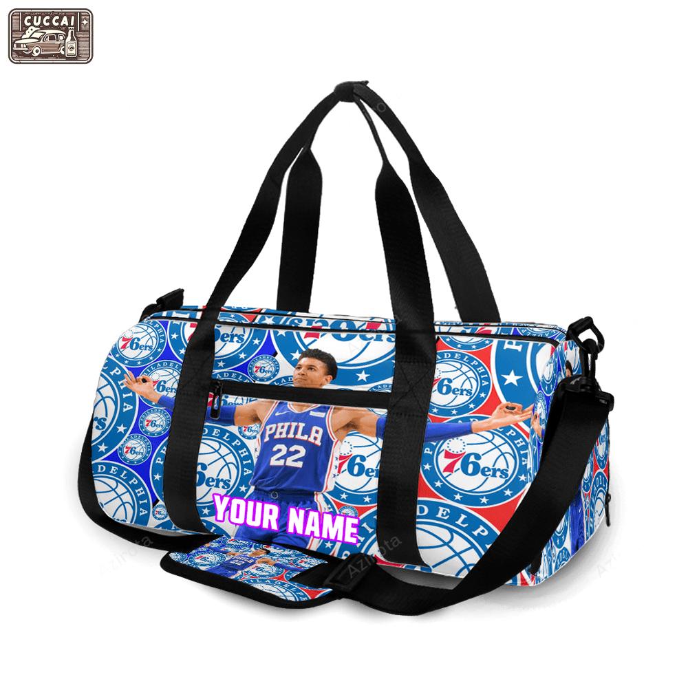 Philadelphia 76ers matisse thybullepersonalized name travel bag gym bag 2223 Travel Bag