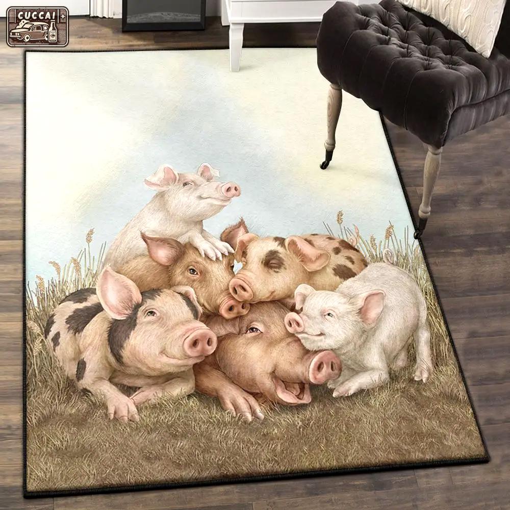 Pig outdoor carpet, pig rug Rectangle Rug