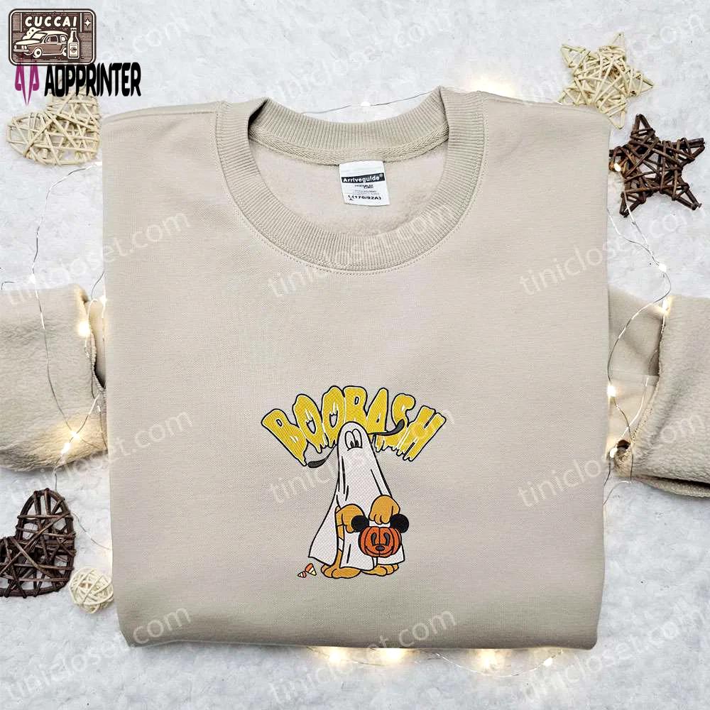 Pluto boo bash embroidered sweatshirt – disney characters hoodie best halloween gift ideas Embroidered Shirt