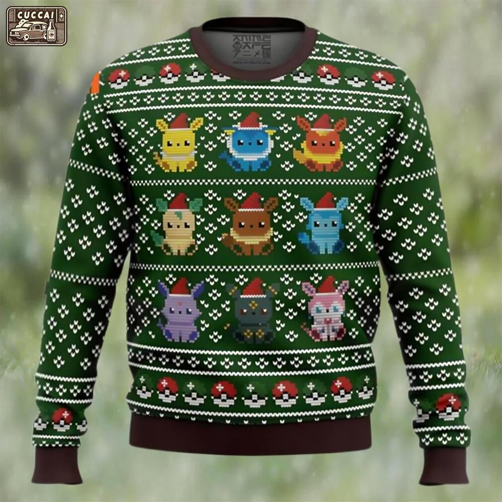 Pokemon eevee eeveelutions ugly christmas sweater Christmas Ugly Sweater