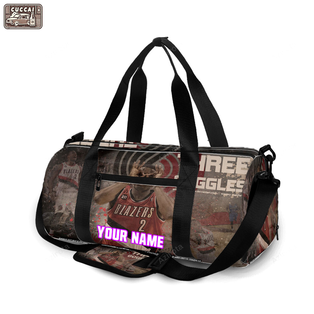 Portland trail blazers wesley matthews1 personalized name travel bag gym bag 2348 Travel Bag